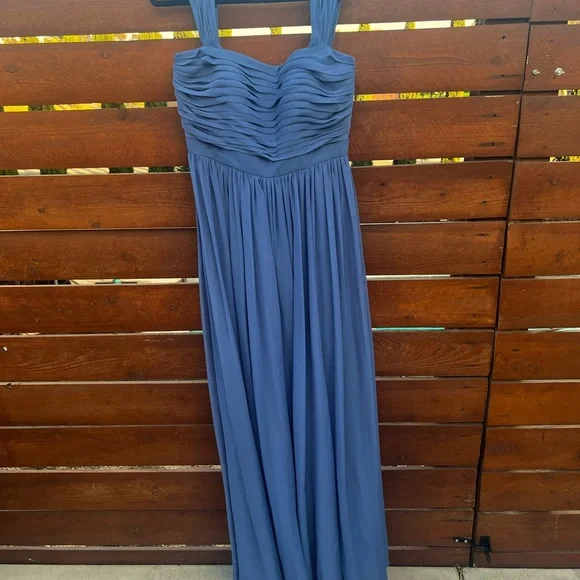 slim fit dress slacks Pocket Full of Posies Dress in Cornflower Blue – Mirror Palais main image 0